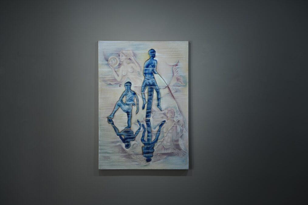 Anastas Kostandini, The Star of Life, 1999 Oil on canvas, 39 cm diameter