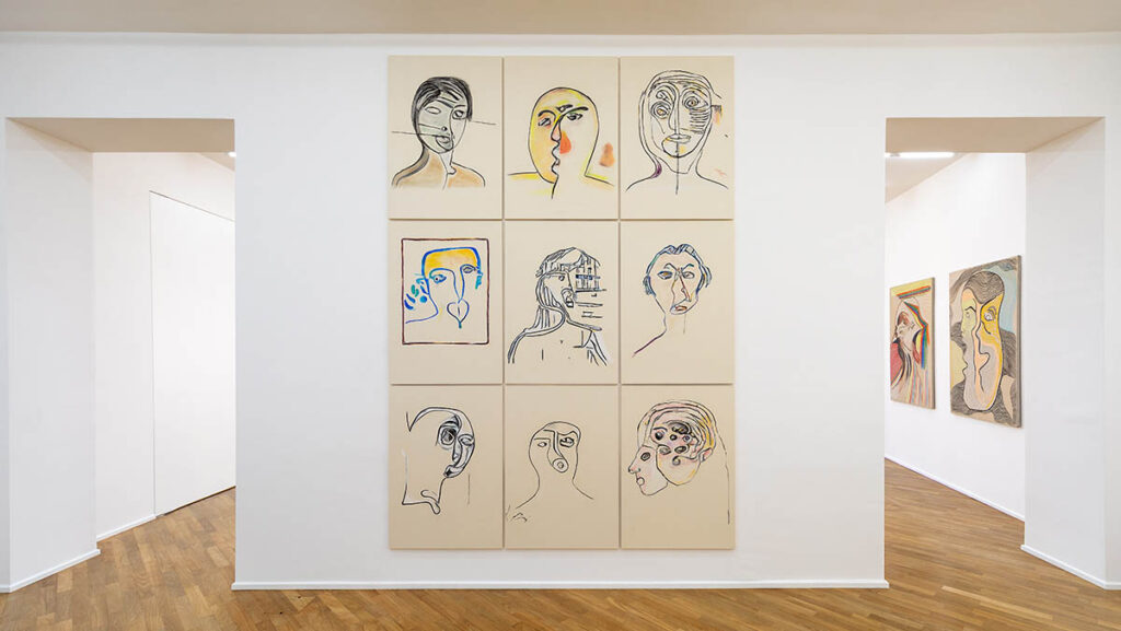 Carlos Amorales, Artists of the world, unite!, 2022, exhibition view at Umberto Di Marino Gallery, Napoli, ph Danilo Donzelli Photography Courtesy the artist and Galleria Umberto Di Marino