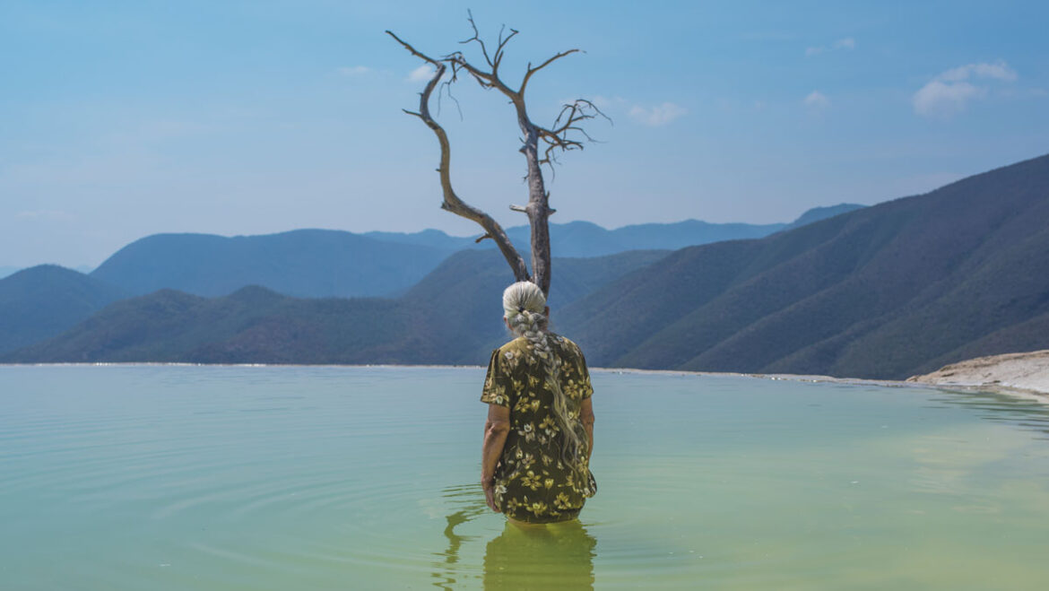 exhibition: Tell Me Where Home Is Cristina de Middel Hierve el Agua are petrified waterfalls and sulfuric spring source located in the state of Oaxaca. Despite the growing affluence of tourists, it remains a sacred place for natives. Mexico, 2019 © Cristina De Middel/Magnum Photos