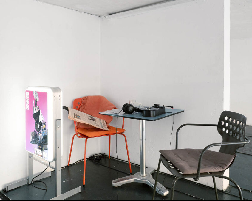 exhibition view: Rebecca Merlic – KissatenVienna.exe, discotec, Vienna, 2026. Photos: Tina Kult