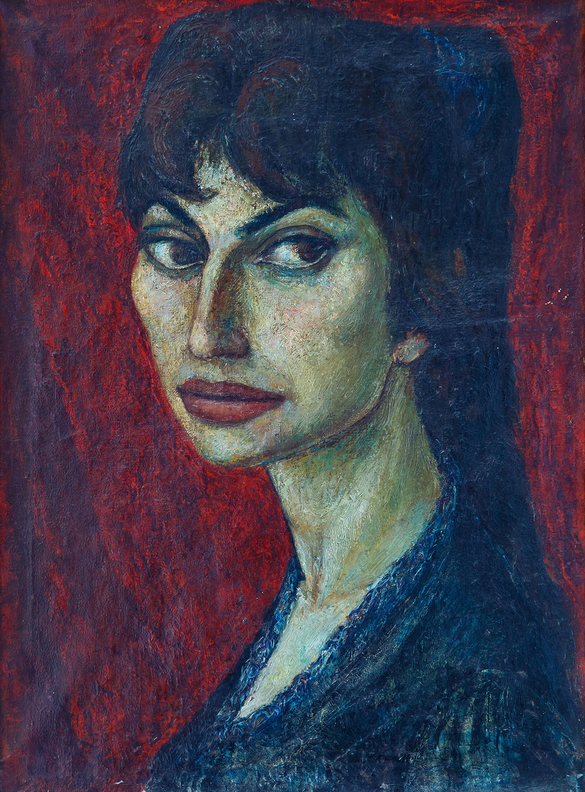 Autoportrait, 1966 and Lumturi in her Studio Apartment, 1999.