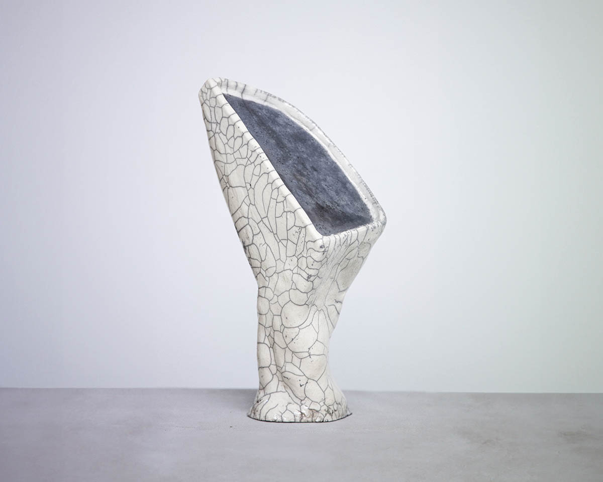 Extended Wing, 2023, Raku ceramic, 40x40x 20 cm by Alessandro Albrecht