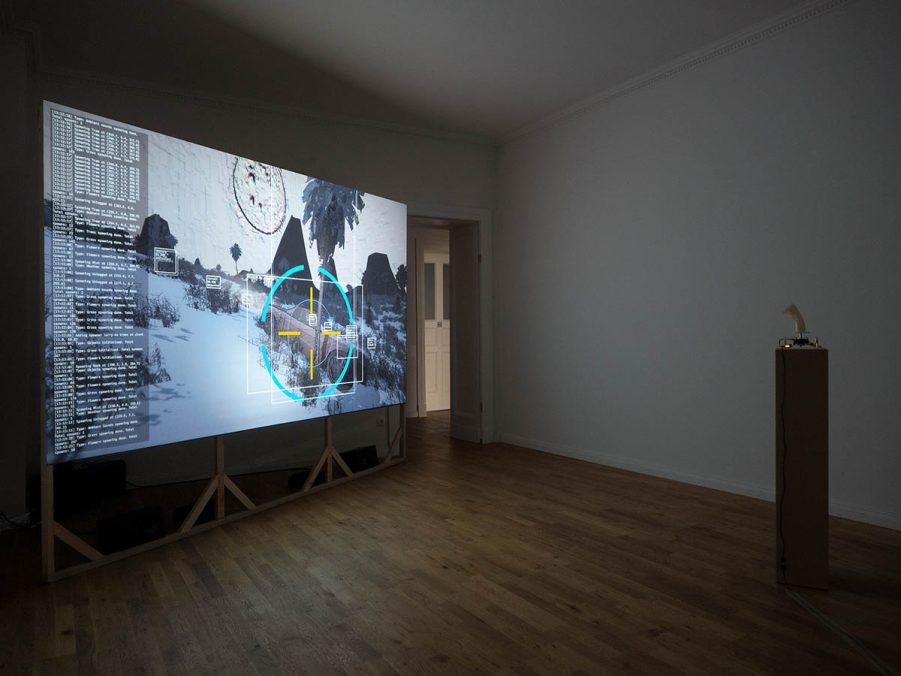 Installation view MONO NO AWARE, 2022, Generative free roaming game  | courtesy of the artists and Stallmann