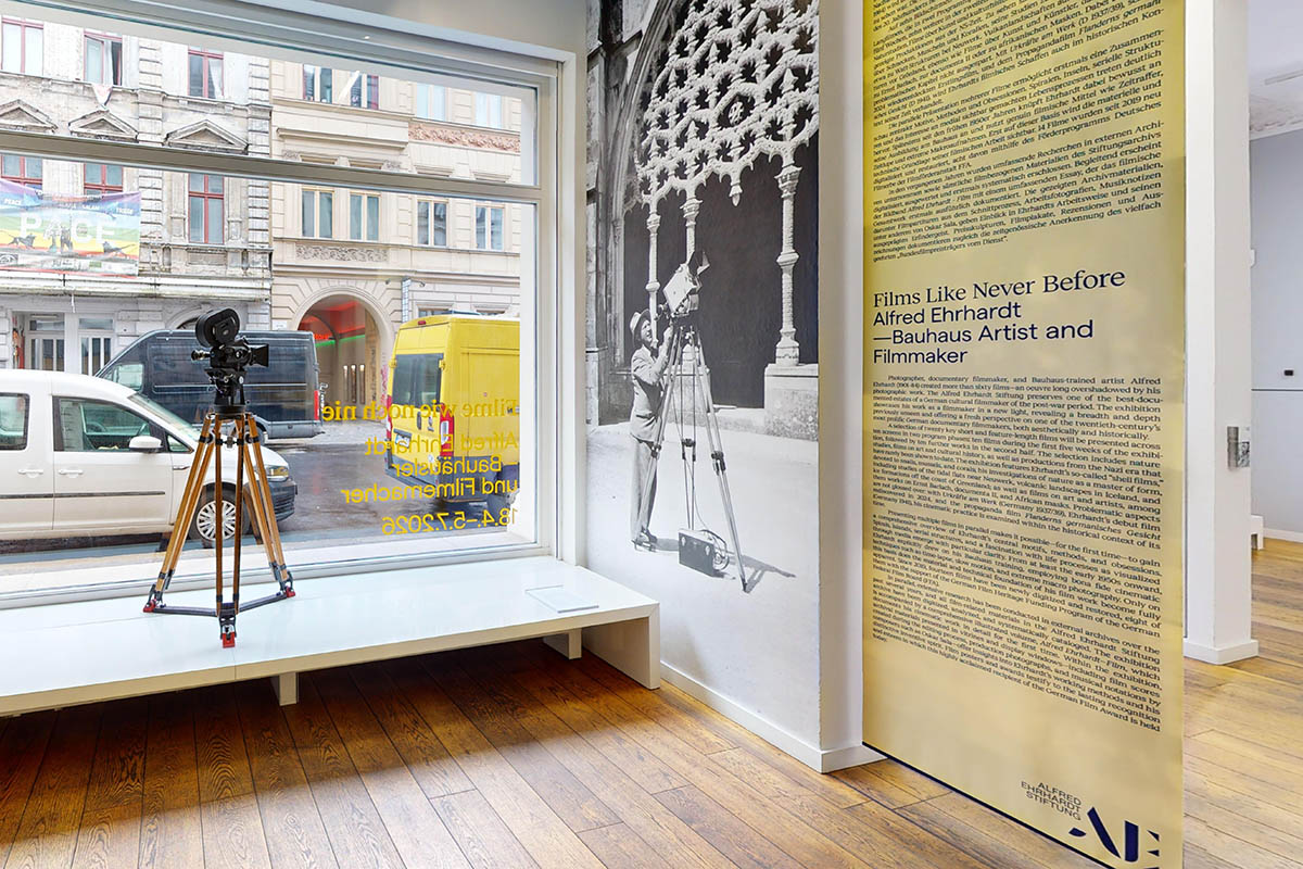Exhibition: Films Like Never Before. Alfred Ehrhardt – Bauhaus Artist and Filmmaker, Alfred Ehrhardt Stiftung, Berlin, 2026. Photos: Courtesy of the Alfred Ehrhardt Stiftung