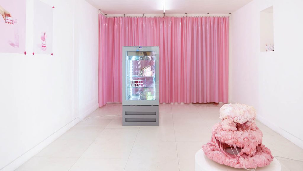 Alice Pilusi, My purble place , 2021, curated by Alberta Romano and Enzo Di Marino, exhibition view at L’Ascensore, Palermo, Italy. Ph. Filippo Nicoletti