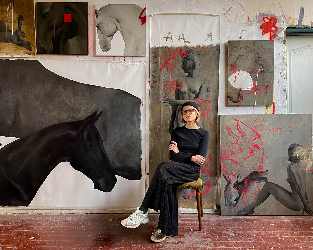 Anna Veriki in her studio