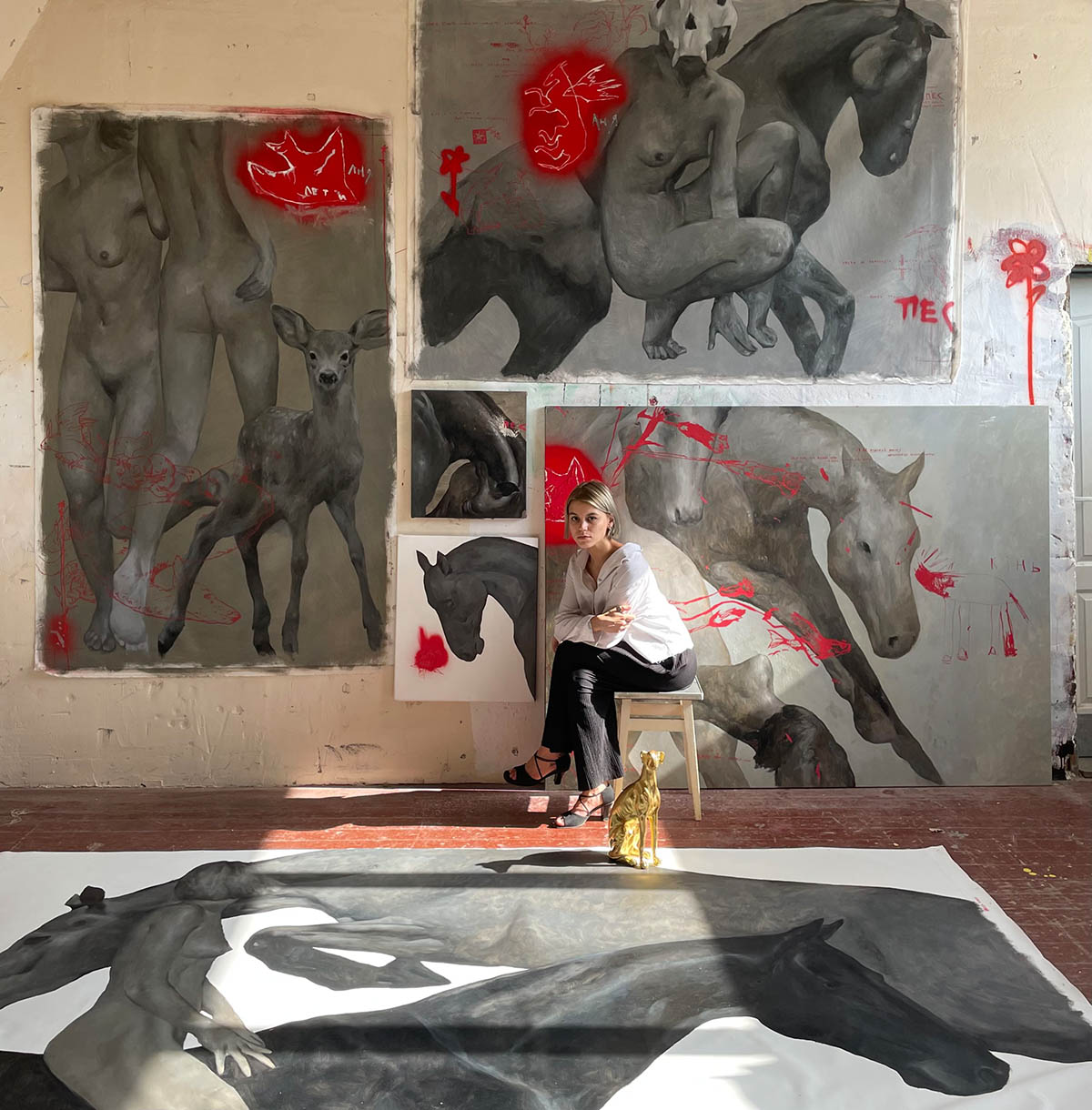 Anna Veriki in her studio