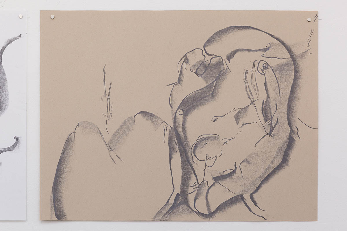 ATALAY YAVUZ, Akıl başa dönünce (When mind returns to head), 2022, graphite on paper, 44.5 x 58.25 cm