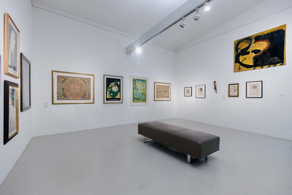 Ausstellungsansicht: Arnulf Rainer & Art Brut, Arnulf Rainer Museum. Foto: Cedrick Kollerics