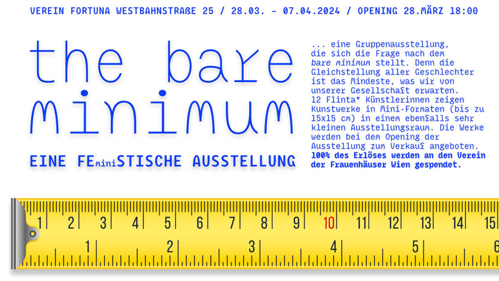 Ausstellung. bare minimum