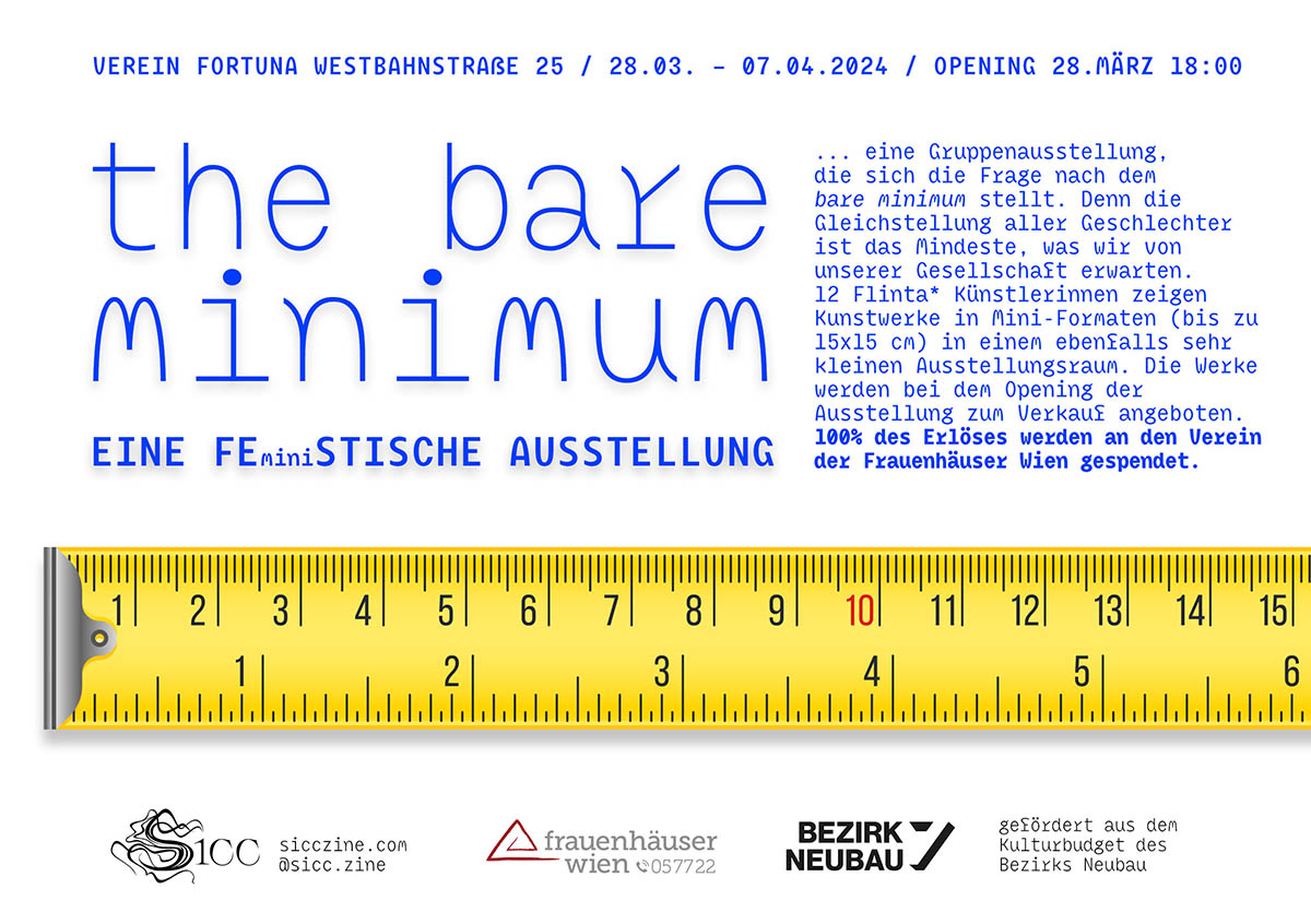 Ausstellung. bare minimum