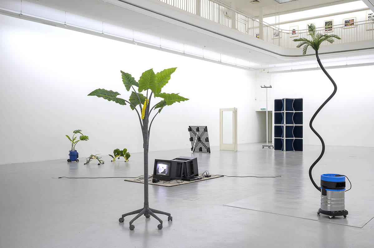 exhibition view "Looking at a Blackbird" at Kunstverein Freiburg, 2021. Photo: Marc Doradzillo