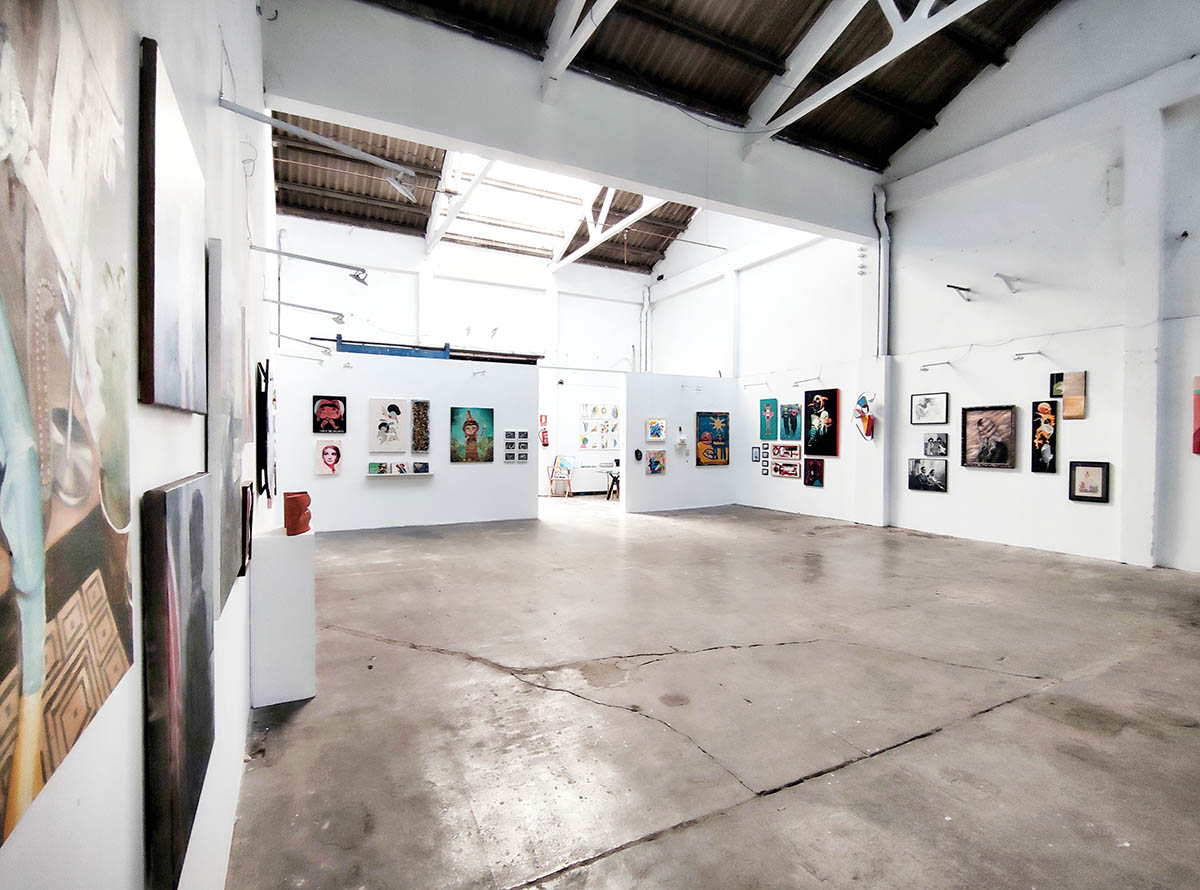 General view of B-Murals gallery, during the collective exhibition: B-Local, that has gathered 80 Barcelona local artists. Photo by: Fer Alcalà