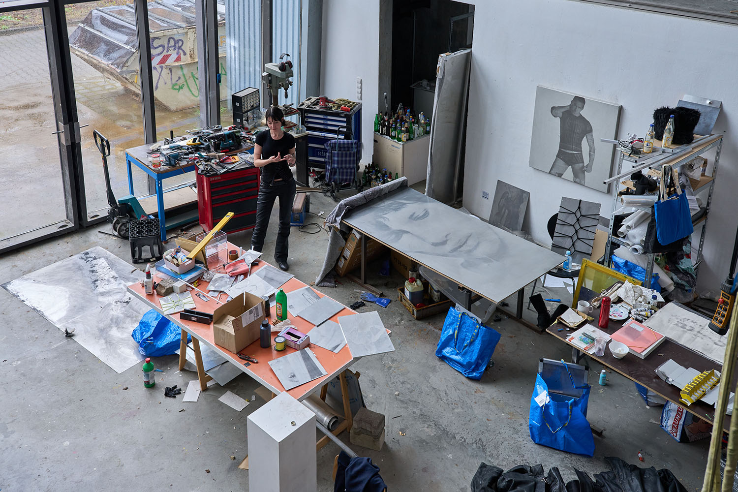 Bailey Keogh in her studio in Berlin