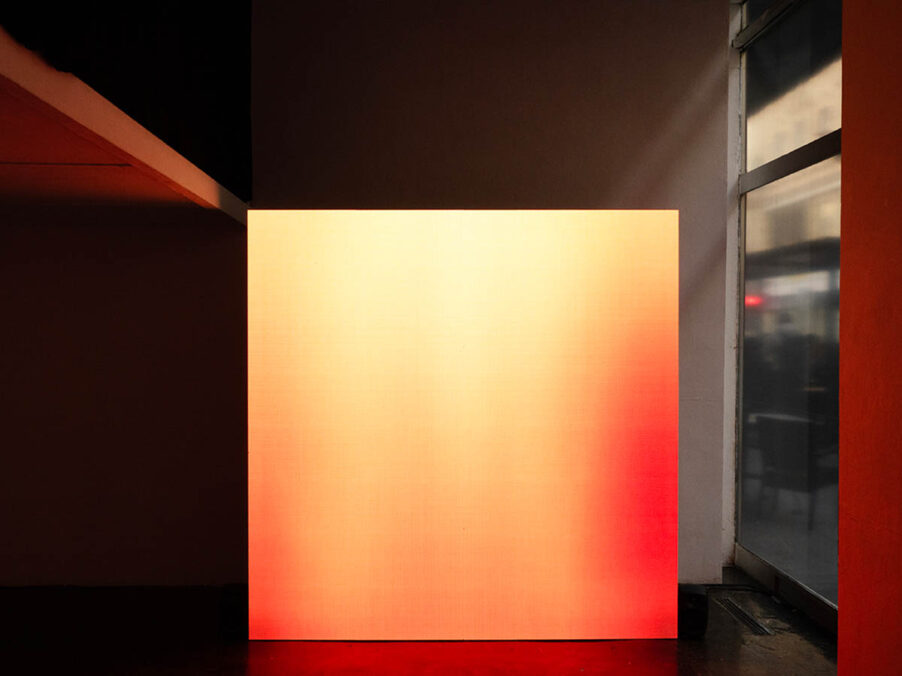 Ausstellungsansicht: Closed Eyes Cinema, discotec Wien, 2026. Foto: Tina Kult 