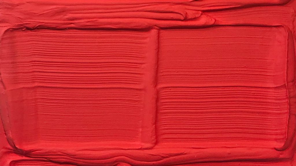 Harmen van der Tuin, Stone Red, mixed media, 100 x 140 x 15cm, 2019