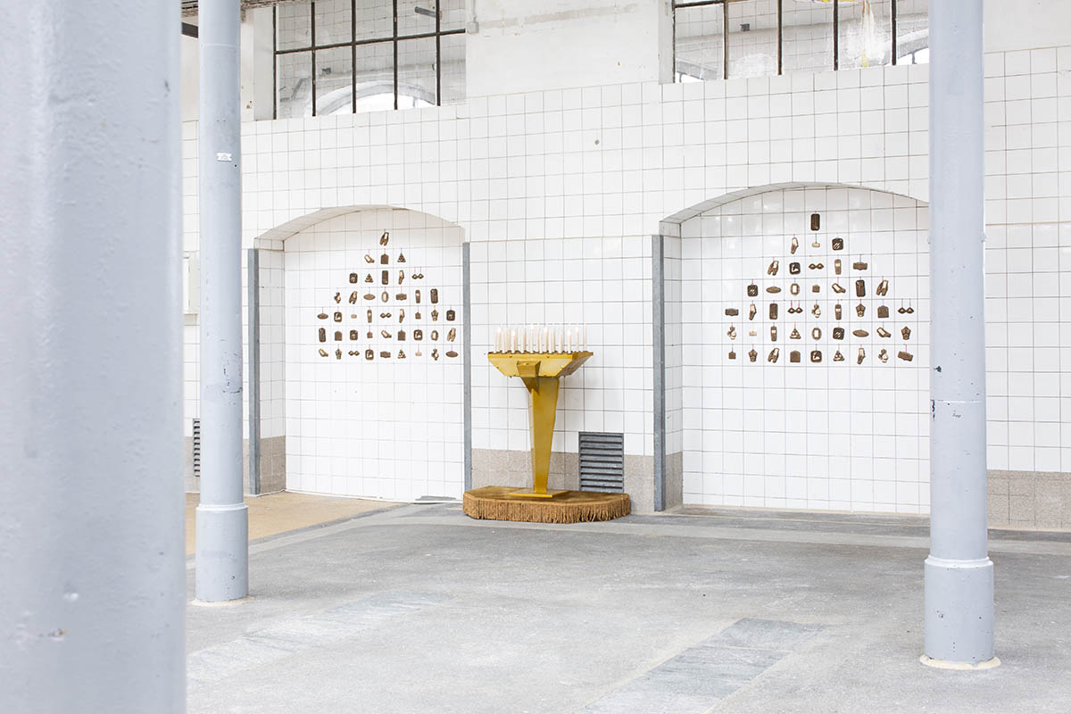 Exhibition shot Try Again Later (2026) and  L’Opium du Peuple (2026), first group of works from Odermatt’s ongoing project The Last Days of Wonder. Photo by Quartier Général, Jessie Schaer