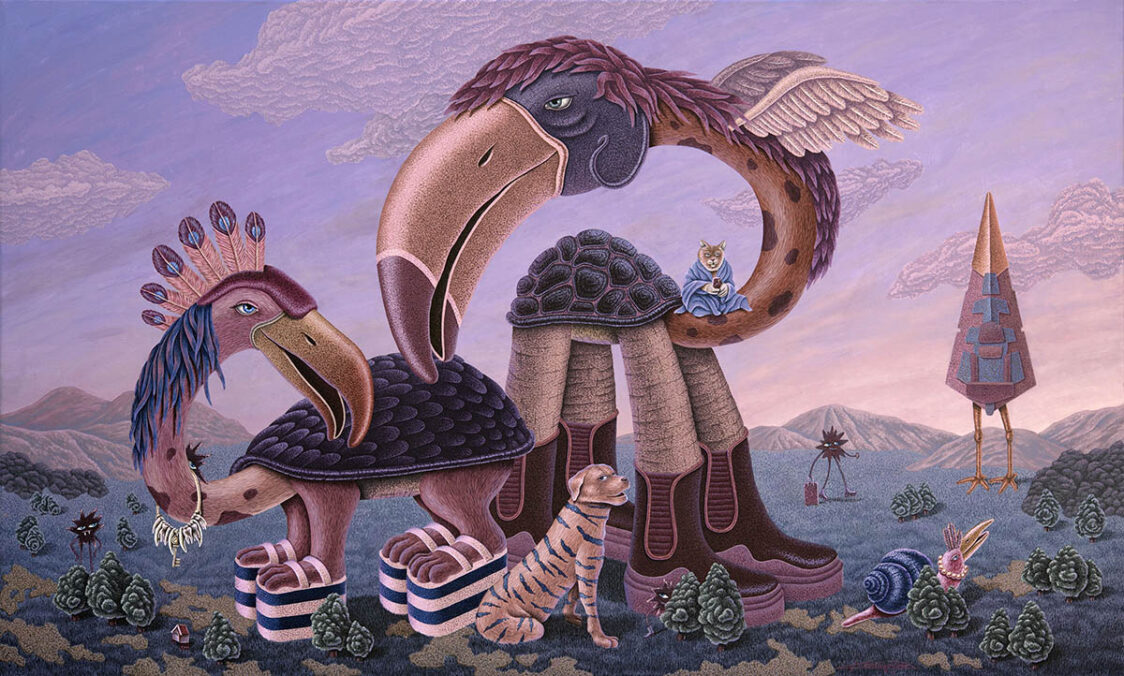 Dreamers, 2025, acrylic on linen, 200 × 120 cm