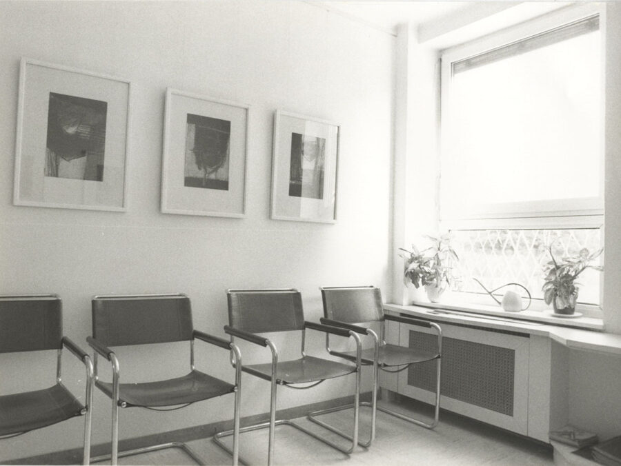 Wartezimmer Zahnarztpraxis, 1984 | Reifenhalle, 1989 © Eboran – Raum für Kunst