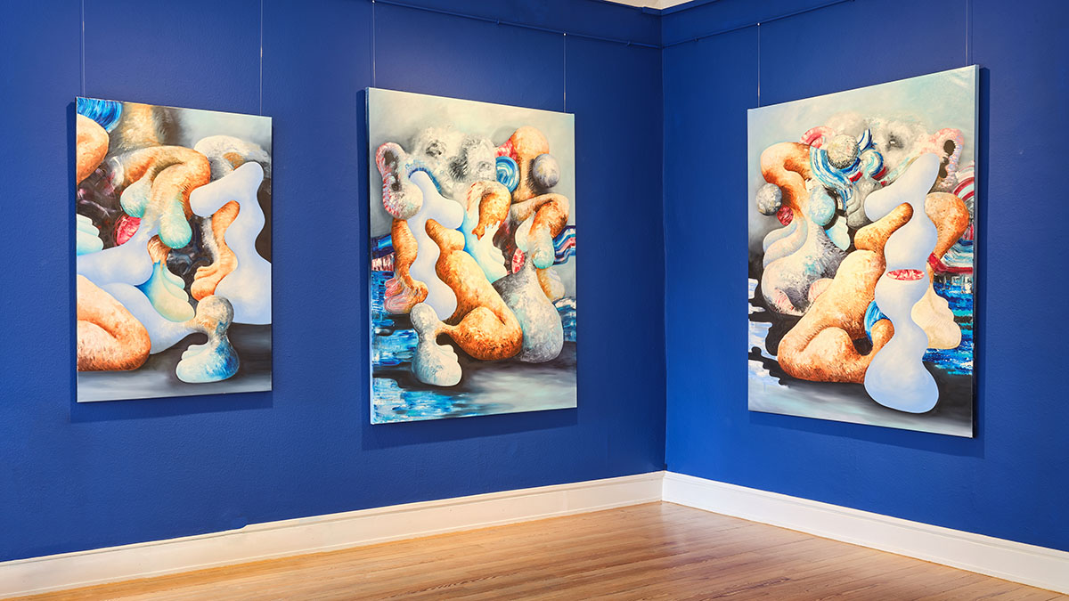 Installation view. Ebru Duruman – Breasts and Breaths, 02 March 2022 – 23 April 2022 at Bloom Galerie, Geneva