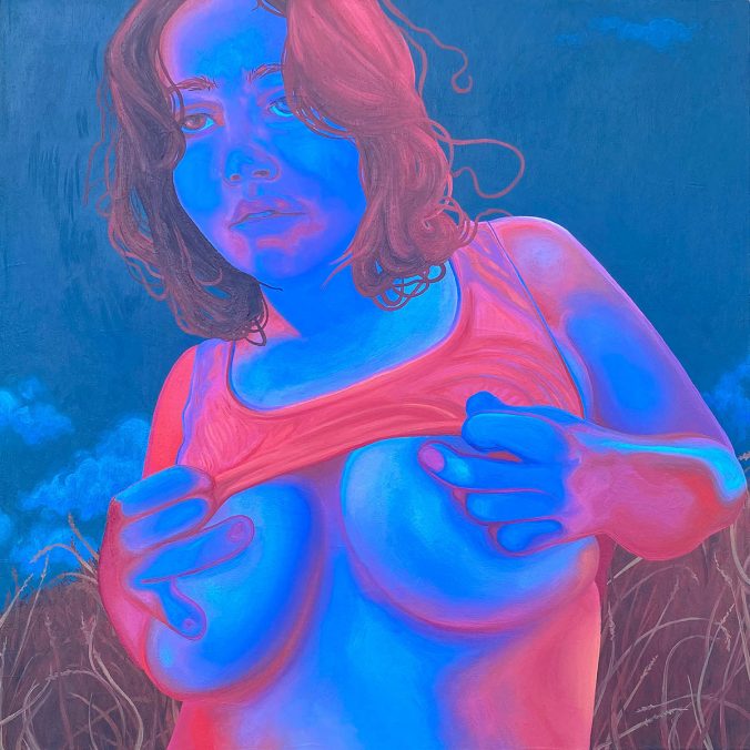 Big Fish 18” x 18” Oil on wood panel