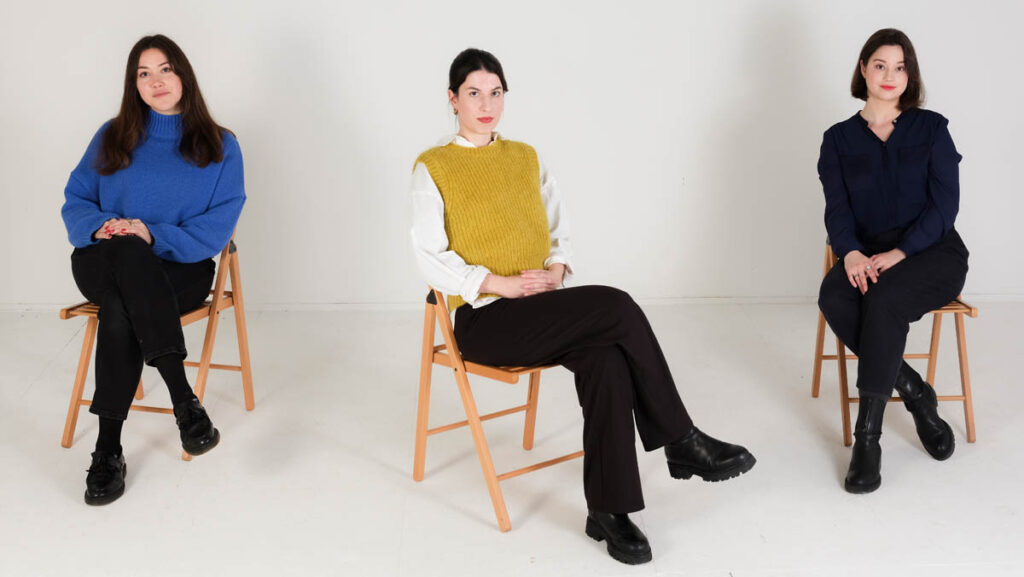 ETC. magazine team: Lara Mejač, Hana Čeferin and Ajda Ana Kocutar. Photo: Lucija Rosc