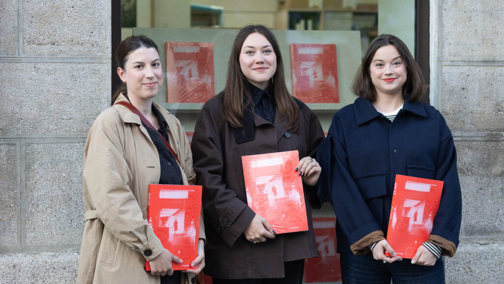 ETC. magazine team: Hana Čeferin, Lara Mejač, Ajda Ana Kocutar. Photo: Matic Pandel