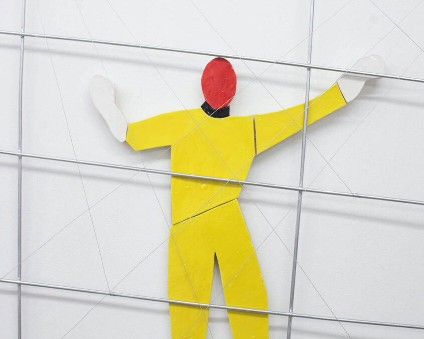 Electrification, 2026, glazed ceramics, metal, 120 x 100 cm