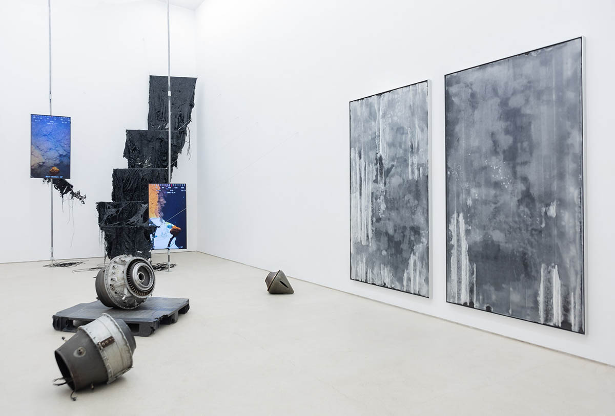 exhibition view. Casting Currents curated by Livia Klein, with Daniel Hölzl, Kaja Clara Joo, Mona Schulzek. M10, Berlin, 2025. Photo: Kaja Clara Joo
