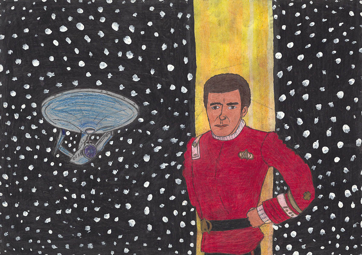 Hannes LEHNE, Untitled, 2025m mixed media on paper, 29,6 x 42 cm