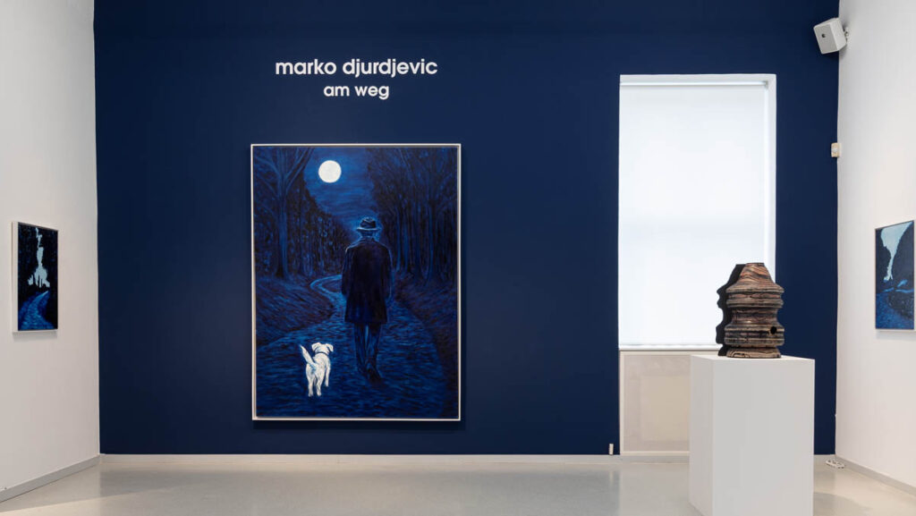 exhibition view: Marko Djurdjevic – am weg, Galerie Gugging, 2026. Photo: Philipp Parfuss