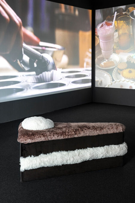 Exhibition view: Politics at the Kitchen Table: Nutrition in Contemporary Art, curated by Julia Katharina Thiemann, Wilhelm-Hack-Museum, 2026. Photo: Lys Y Seng