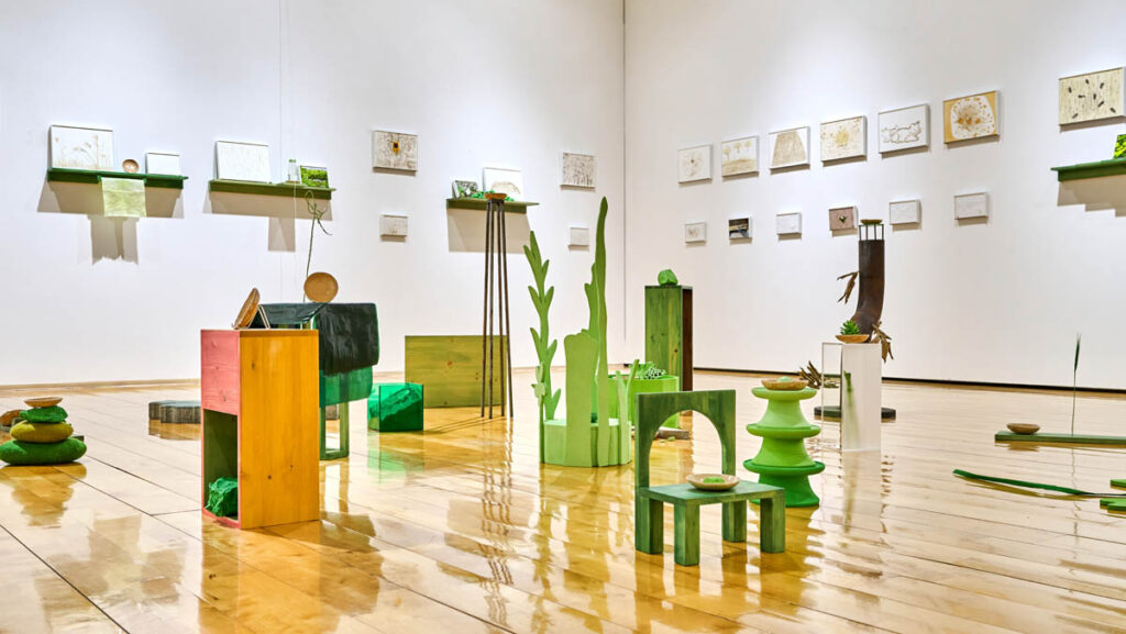 exhibition view: Jin Kim, The earth with Green stone, 2024