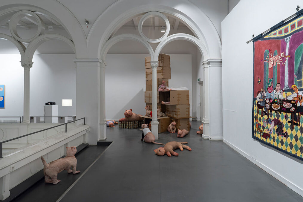 Exhibition view: fight or flight: SEX, Studio 1, Kunstquartier Bethanien, Berlin, 2026. Courtesy of GRUPPE GORGONE.