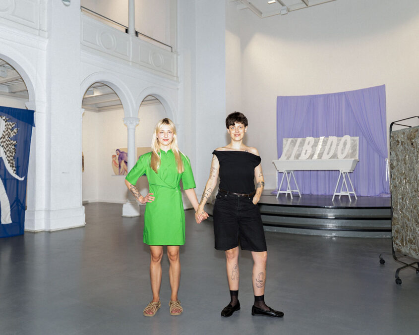 Exhibition view: fight or flight: SEX, Studio 1, Kunstquartier Bethanien, Berlin, 2026. Courtesy of GRUPPE GORGONE.