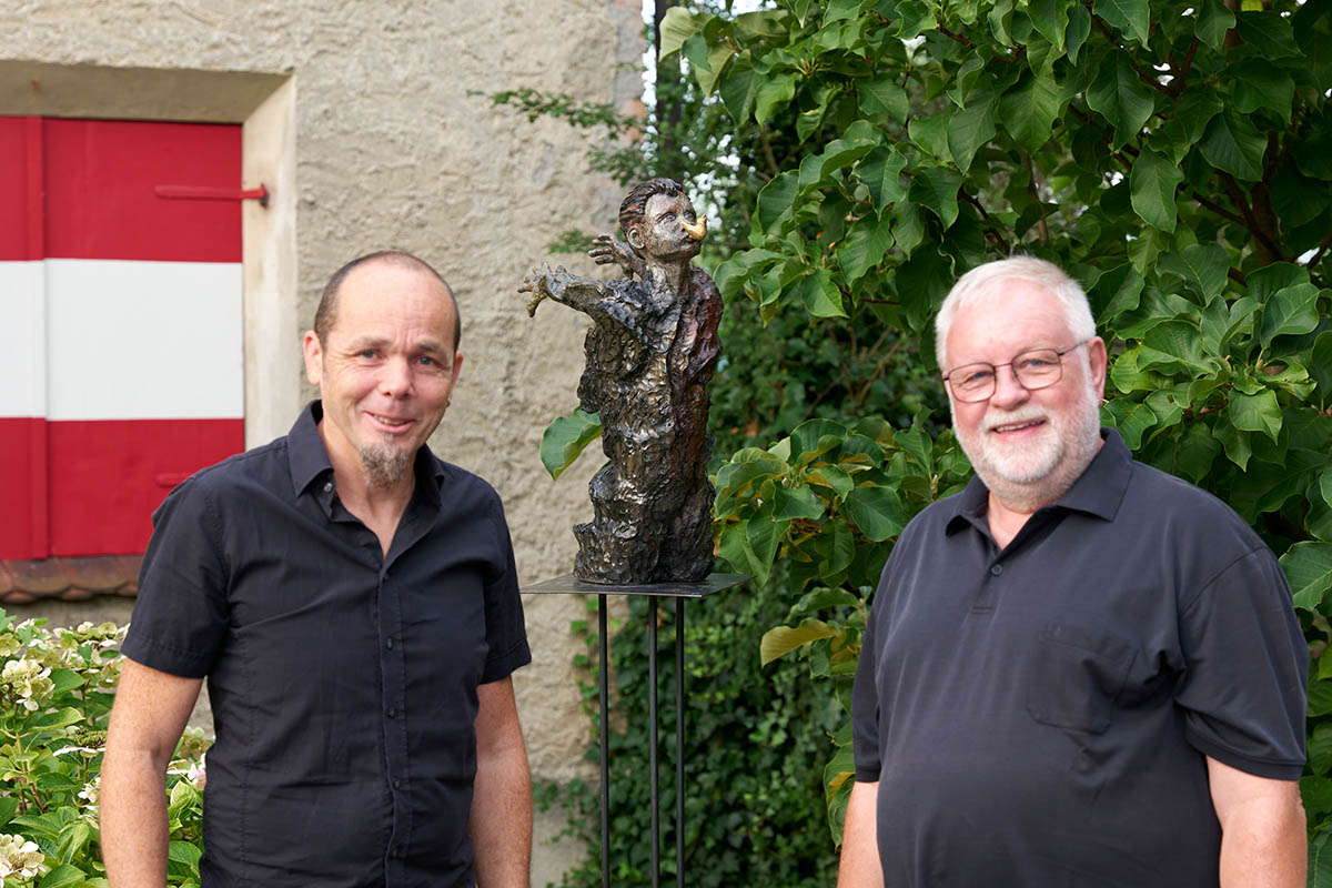 Bernhard Fritz und Ewald Hotz vor Zephyr