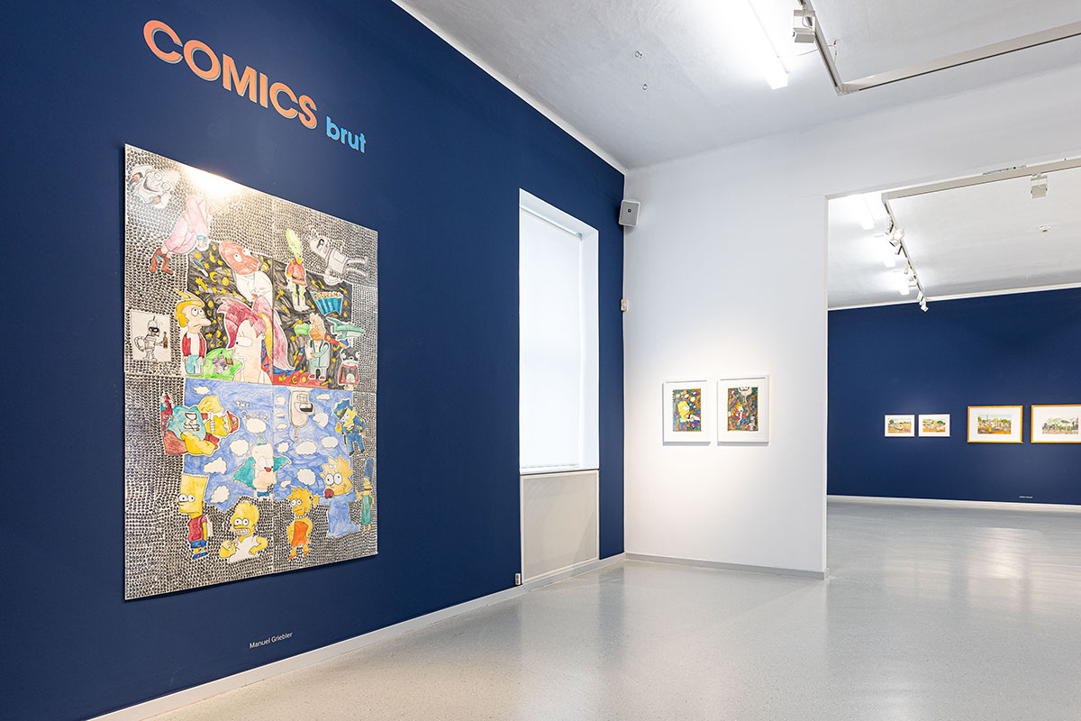 exhibition view: COMICS brut, 2026. © Philipp Parfuss, Courtesy: galerie gugging
