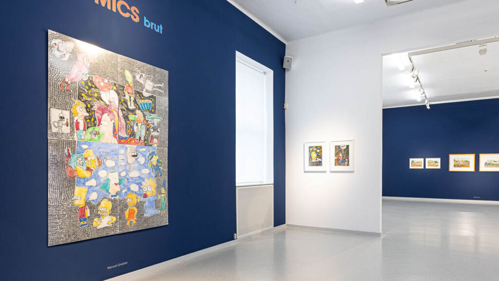 exhibition view: COMICS brut, 2026. © Philipp Parfuss, Courtesy: galerie gugging