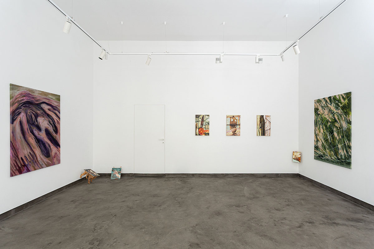 Exhibition view „Inner Spaces" Rechnitzer Gallery, Budapest 2026, Júlia Csapó, Emma Kling