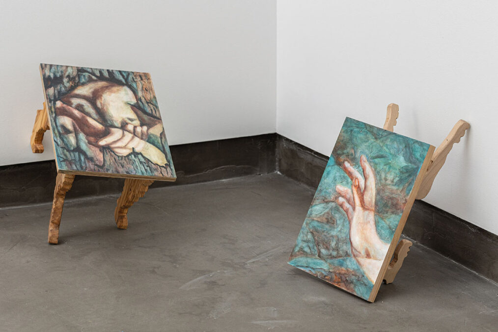 Exhibition view „Inner Spaces" Rechnitzer Gallery, Budapest 2026, Emma Kling „Phantom Limbs"