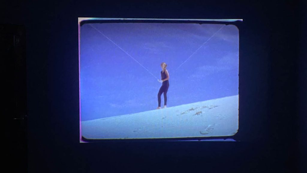 Tomás Saraceno, Aerocene, Color, sound, 13 min, 2015, Exhibition view at Harabel Exhibiton Space, 2021-2022