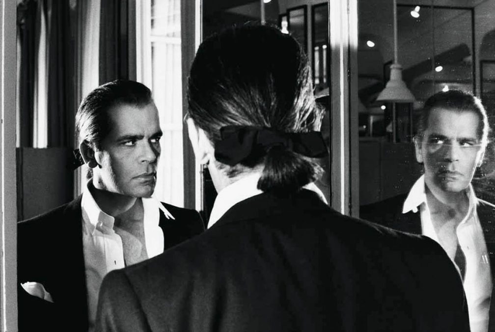 Helmut Newton, Karl Lagerfeld at Chanel, Paris 1983_copyright Helmut Newton Estate_courtesy Helmut Newton Foundation