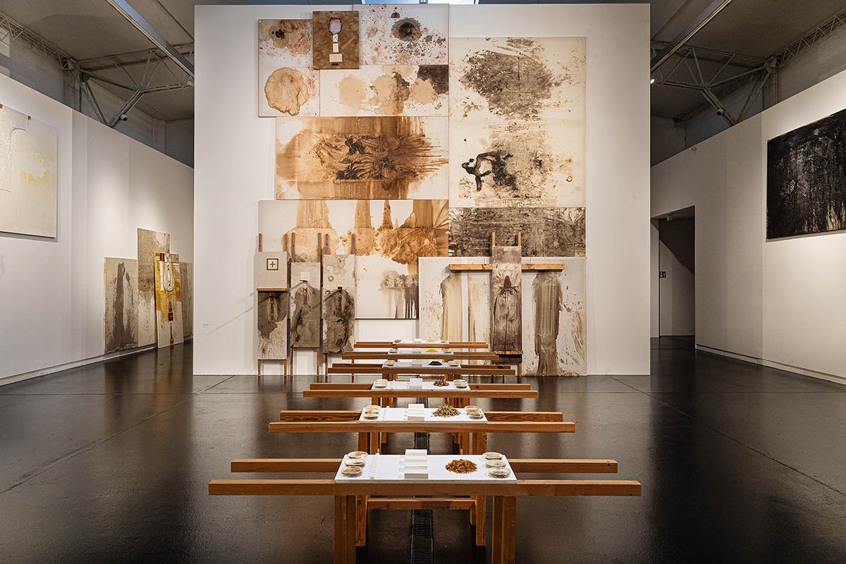 exhibition view: hermann nitsch. von sonnenaufgang an, nitsch museum, mistelbach, 2026. photo: josef schimmer