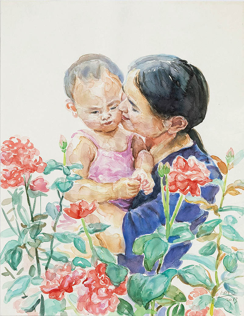 Huang Min, Love 14, 2013, Watercolour, 40 x 25cm