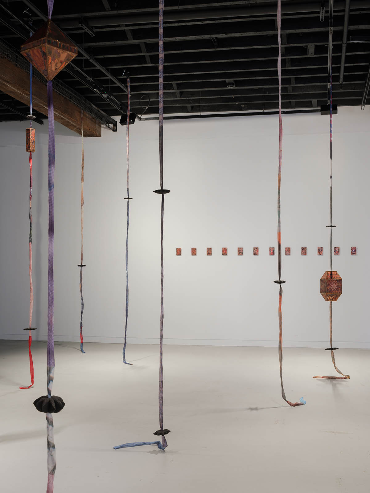 Amelia Skelton, Angels singing all across the world and Vibrating bell-like tones with an almost heavenly resonance. Installation view, Artspace, Sydney, 2026. Photo: Hamish McIntosh
