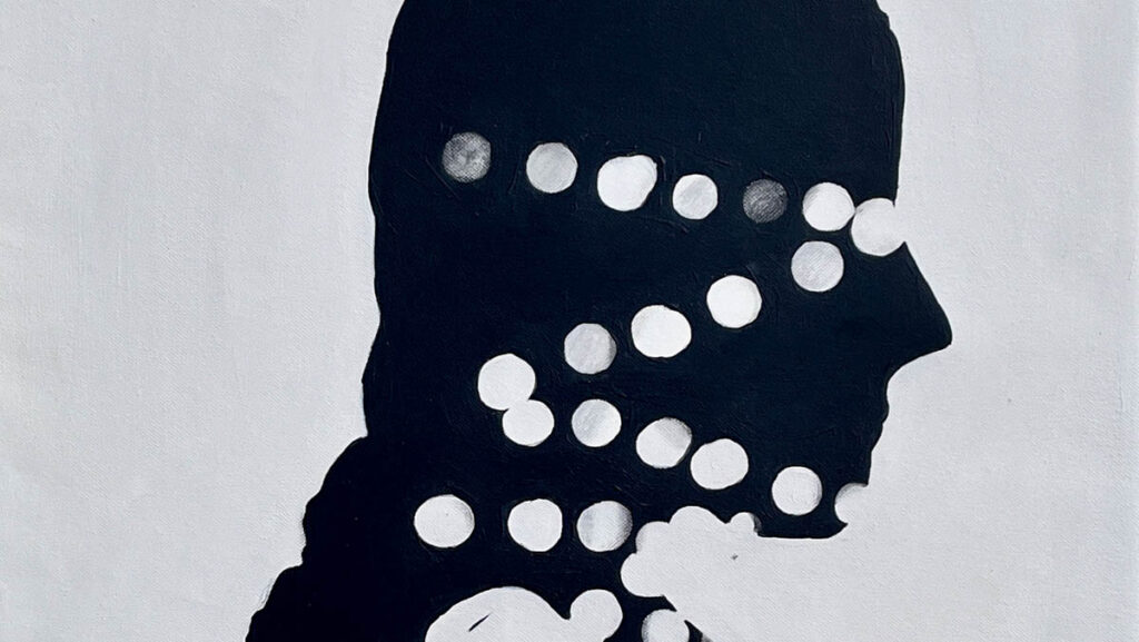 Taken time, 2022, acrylic_canvas, 50_50cm, from series Another side