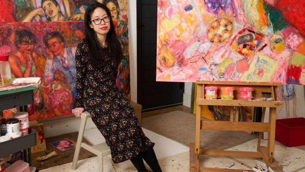 Photo of me in studio taken by Graeme Duddridge, 2024