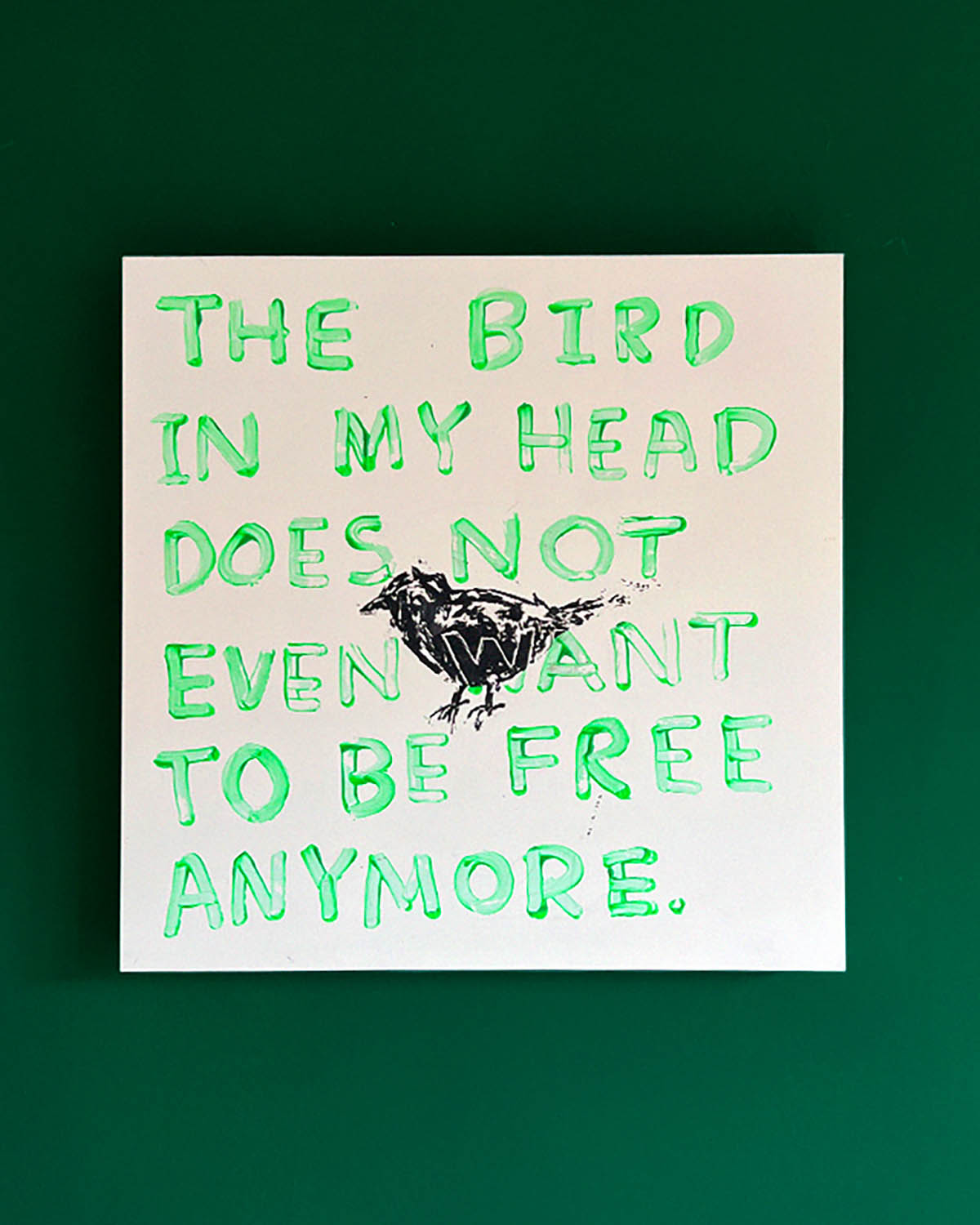Driton Selmani — I Wish I Were From Galápagos, 2022 Acrylic on found IKEA coffee table Dimensions: 55 × 55 x 7 cm Courtesy of the Artist © Ph: Atdhe Mulla © Driton Selmani