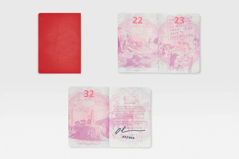 Driton Selmani — ZigZag: Passport for Uncertain States, 2019 Hardcover | 32 pages | 125 × 85 mm, Offset, Edition of 100-signed copies by the artist Ph: Archives Modernes © Driton Selmanii