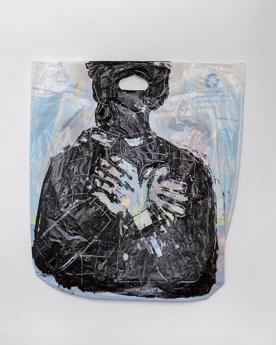 Driton Selmani — I Wish I Were From Galápagos, 2022 Acrylic on found IKEA coffee table Dimensions: 55 × 55 x 7 cm Courtesy of the Artist © Ph: Atdhe Mulla © Driton Selmani